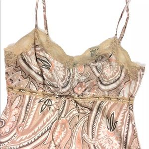New York & Company 100% Silk Paisley Camisole Top